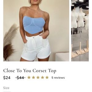 Lane 201 Corset Blue Top